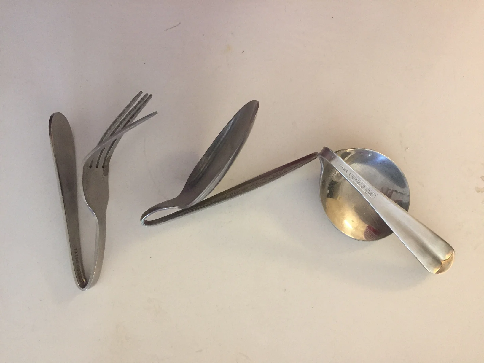Photo: Actual spoons and a fork bent by Dallisa and Rose in Sedona, AZ