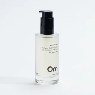 White Willow Purifying Cleansing Gel in a clear bottle with a black pump dispenser.