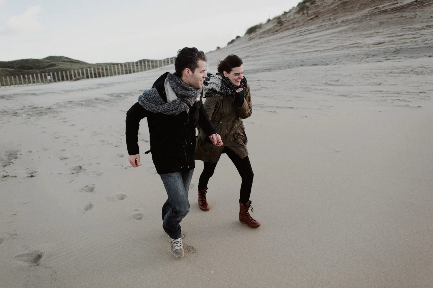 Dunes Bloemendaal Couple Running