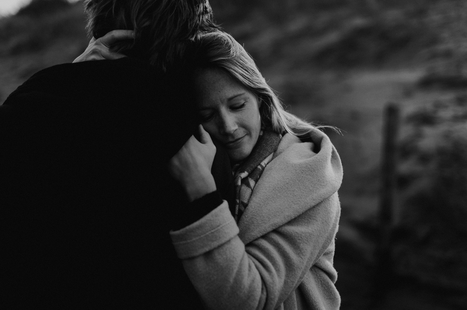 Girl hugging her husband