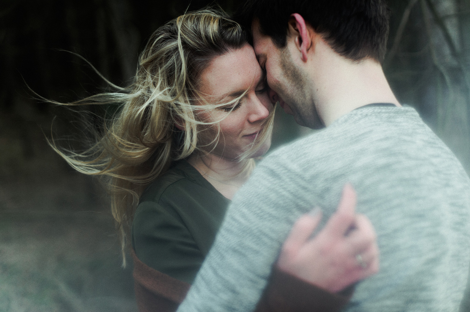 Close up of couple during photoshoot