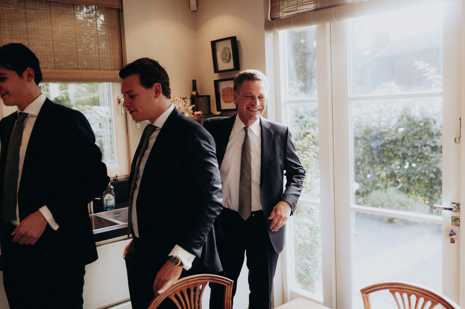 Weddings guests at house of bride