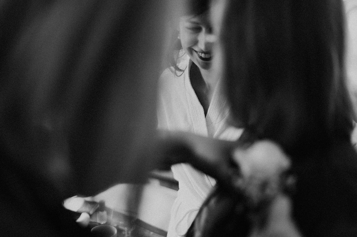 Bride getting ready