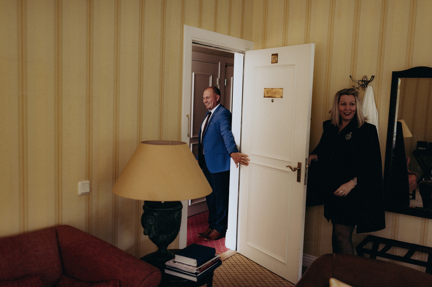 Guy holding door open