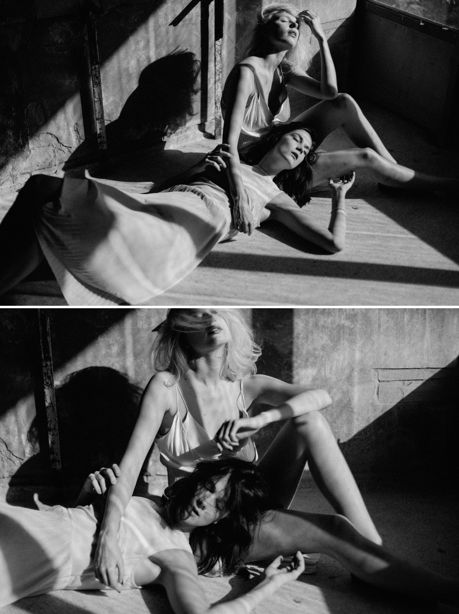 Portraits at Landgoed Zonnestraal two girls lying on the floor