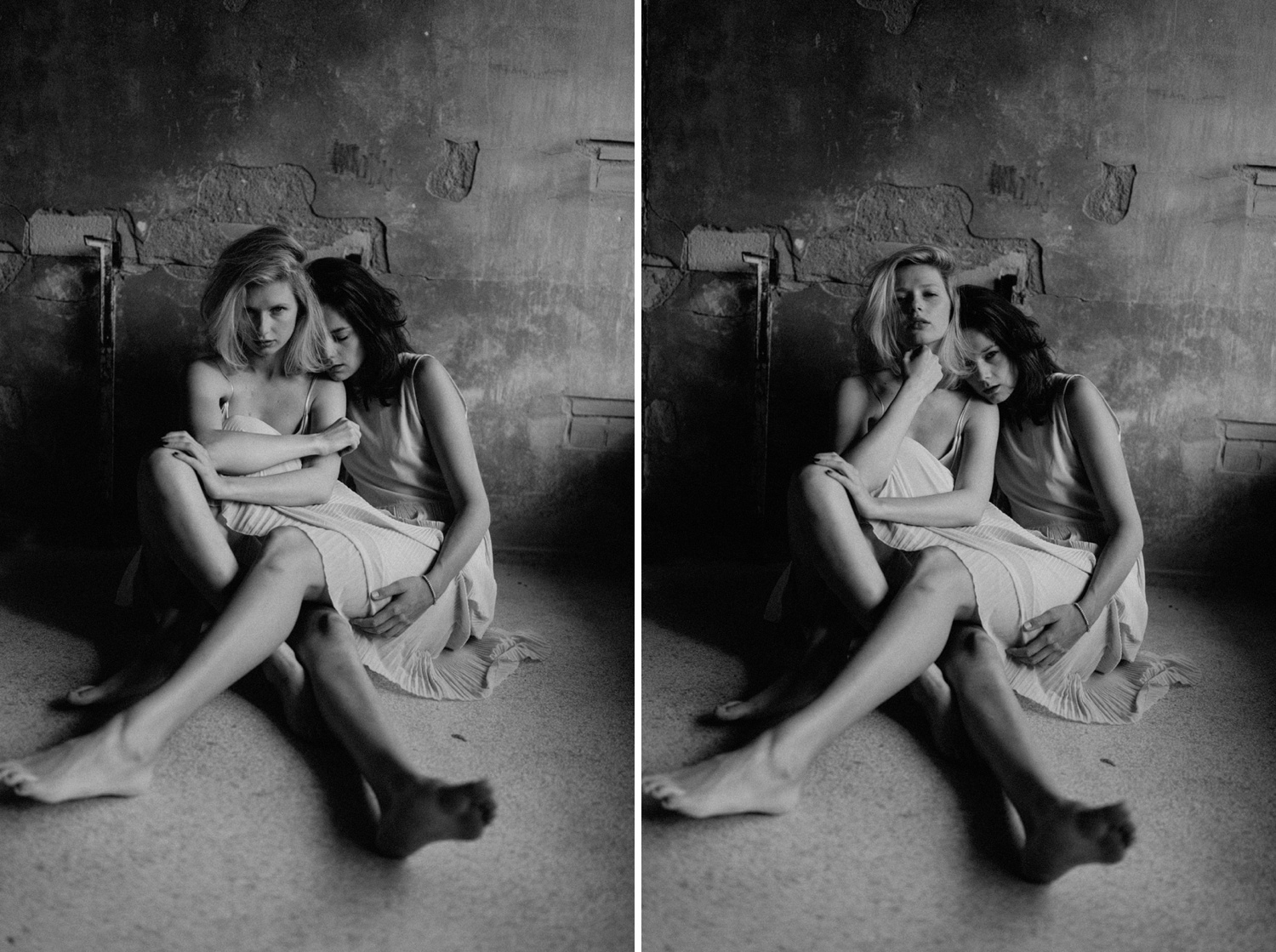 Portraits at Landgoed Zonnestraal two girls lying on the floor