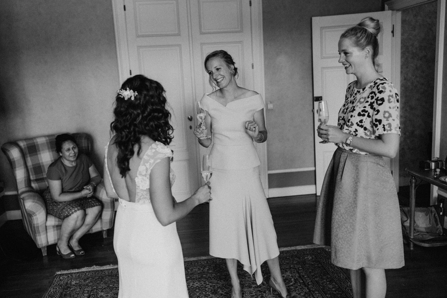 Bride and her best friends