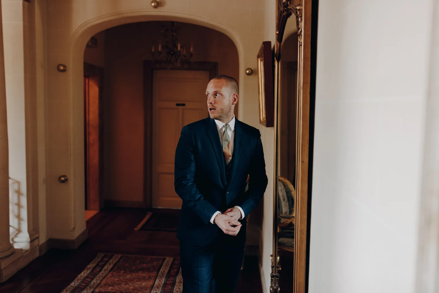 Groom waiting for Bride