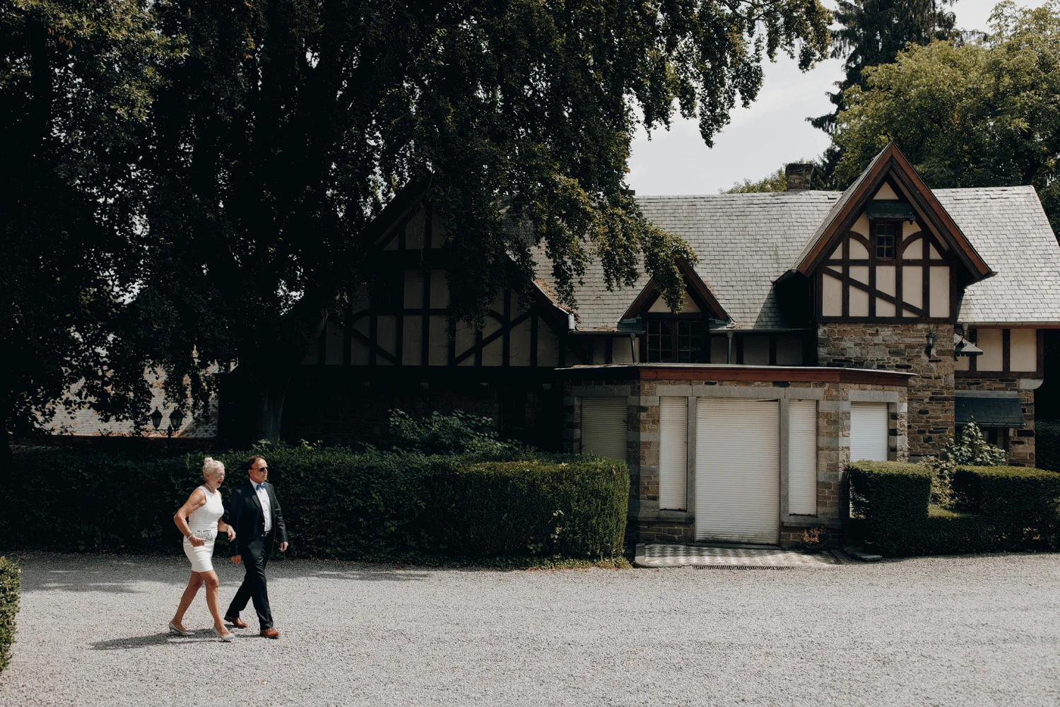 People walking in Chateau de Presseux