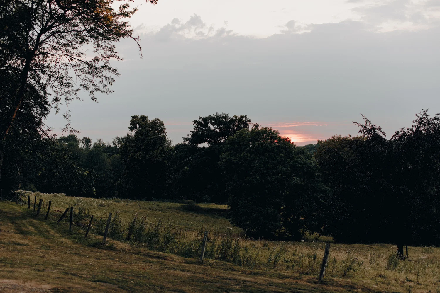 Sunset at Chateau de Presseux