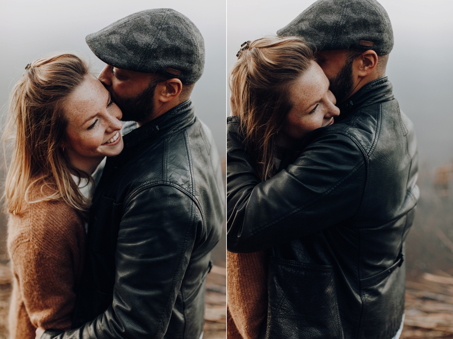 Couple hugging at Oosterplas, Kennemerduinen