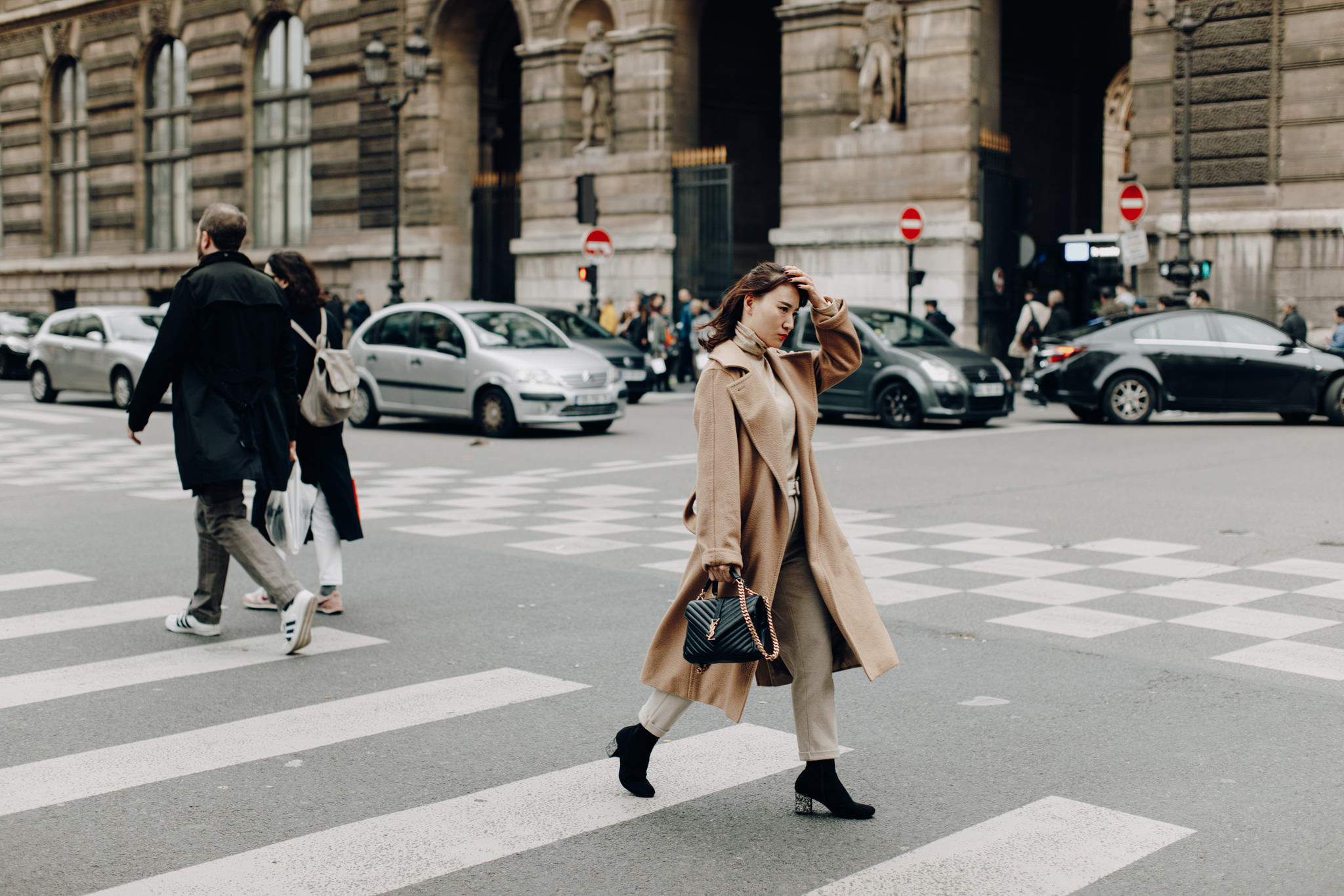 Girl on crossover in Paris, France