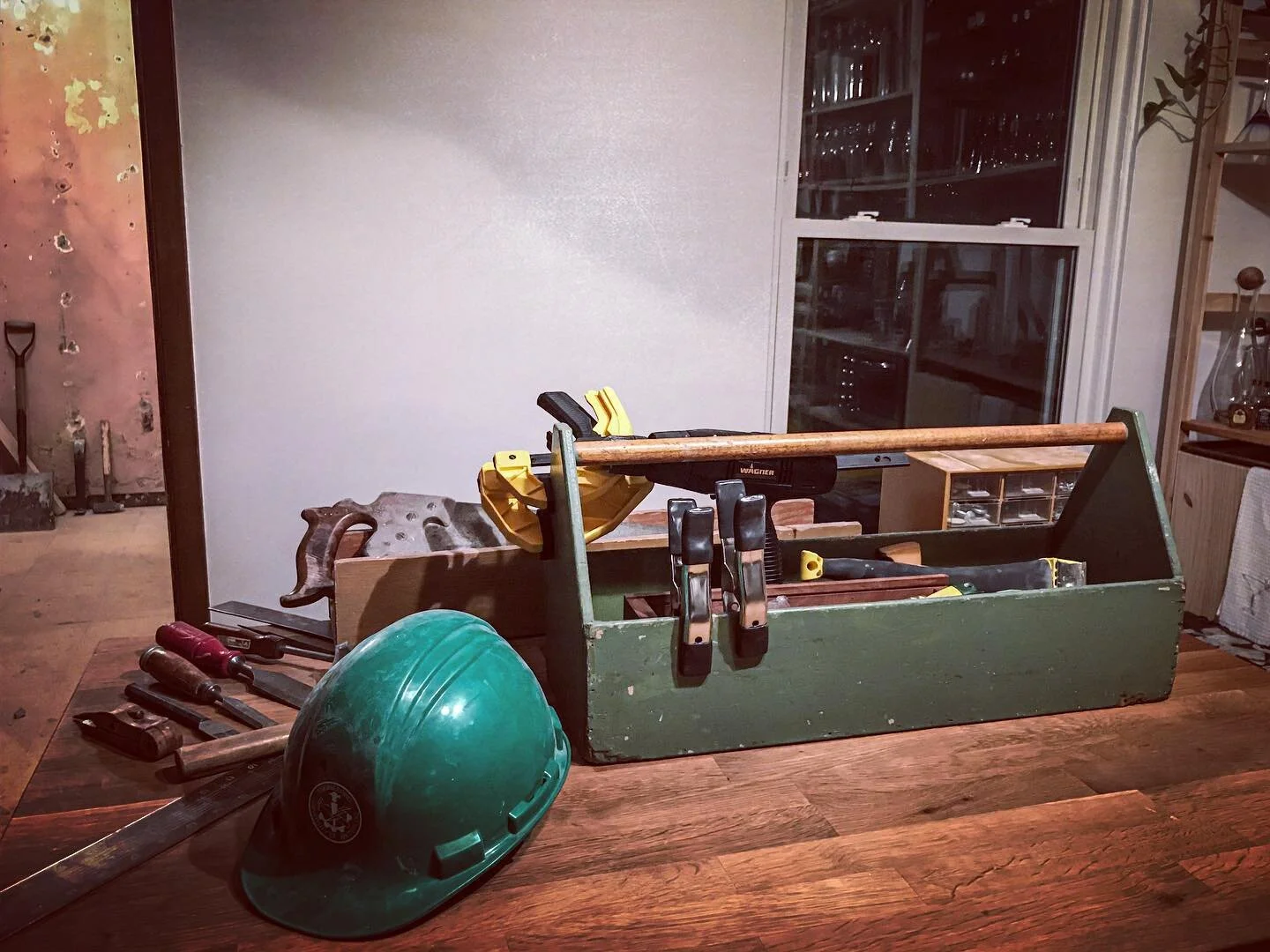 Putting my Grandfather&rsquo;s toolbox back to work. #vintage #tooltime