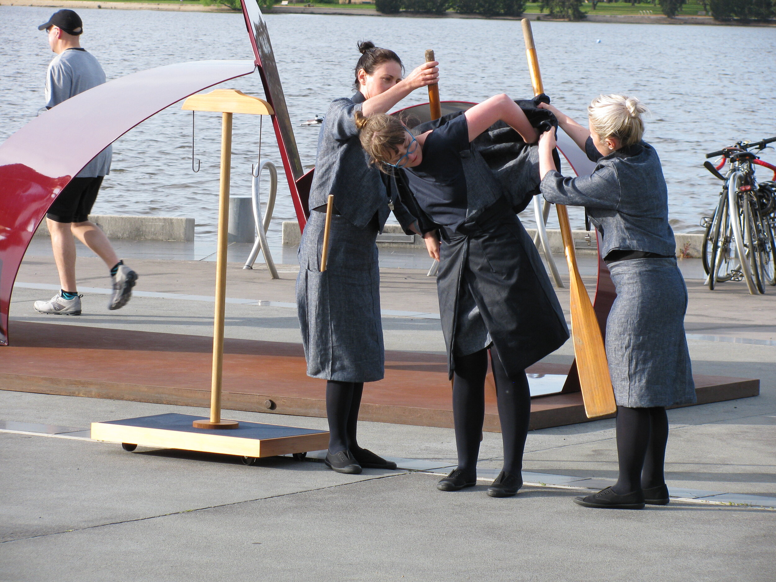 Jac Bradley The Boat Race performance #5 - dressing the oars.JPG