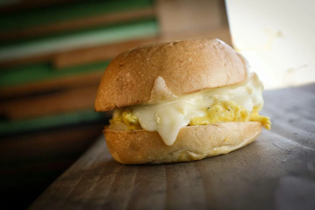 Brioche with Egg and Cheese (BEC on the menu)