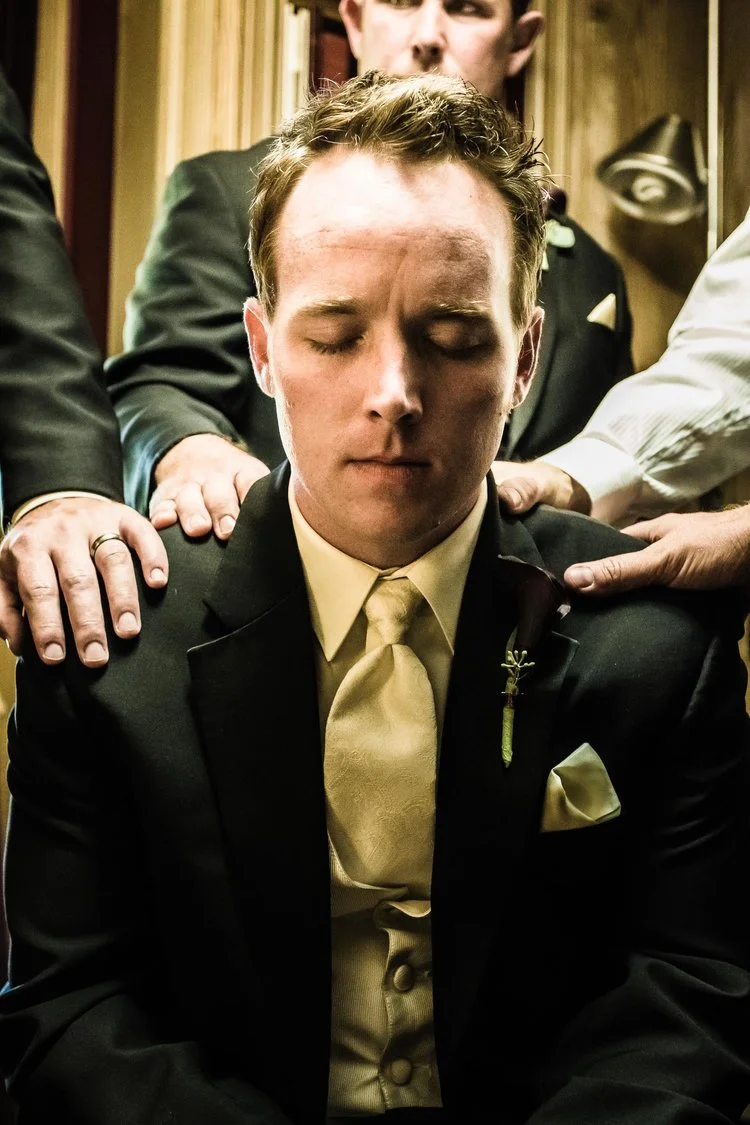Blessing the groom