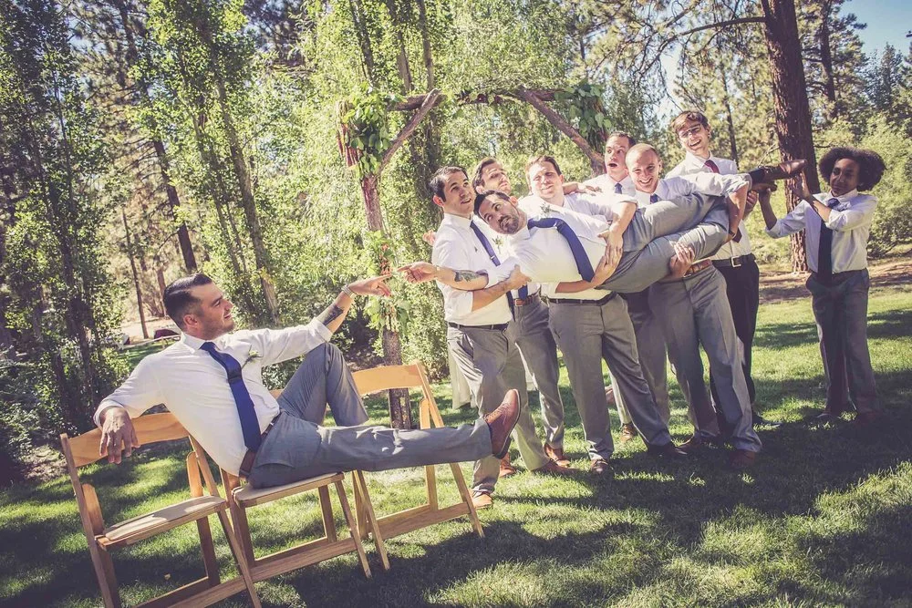 groom and his men