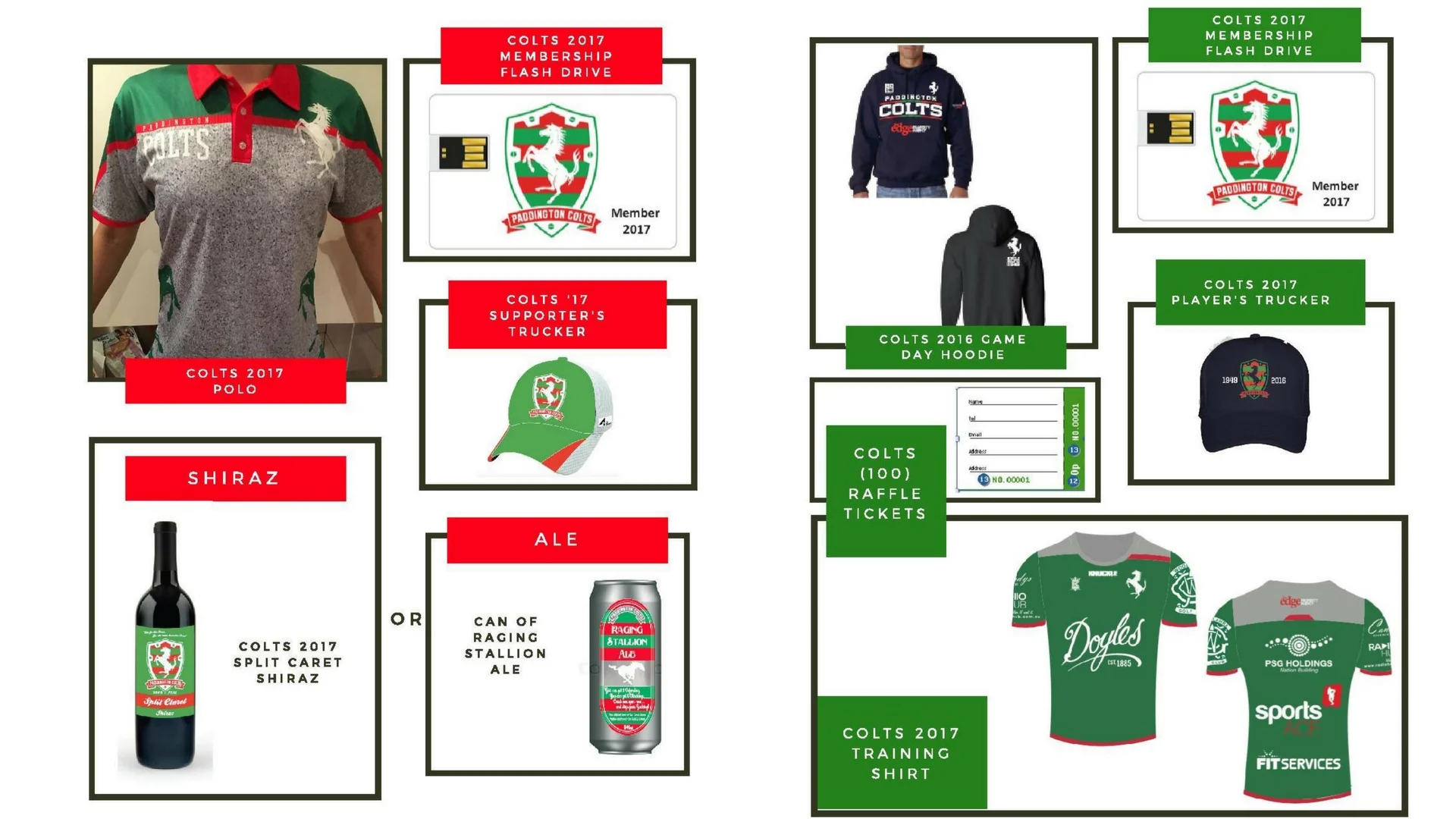 *Membership Inclusions for Members (Left) & Players (Right)