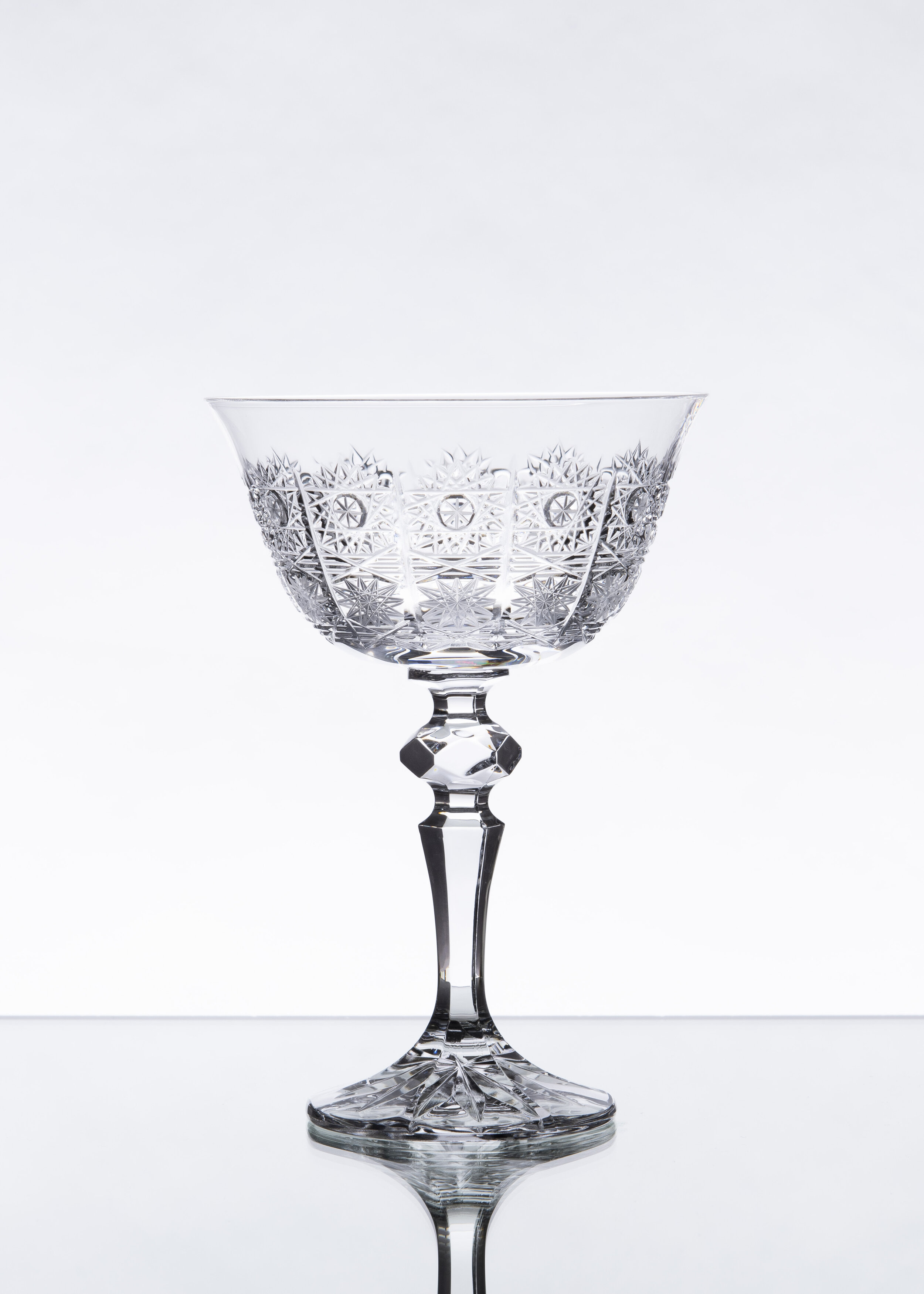 Beautiful Czech Crystal Champagne Glass 