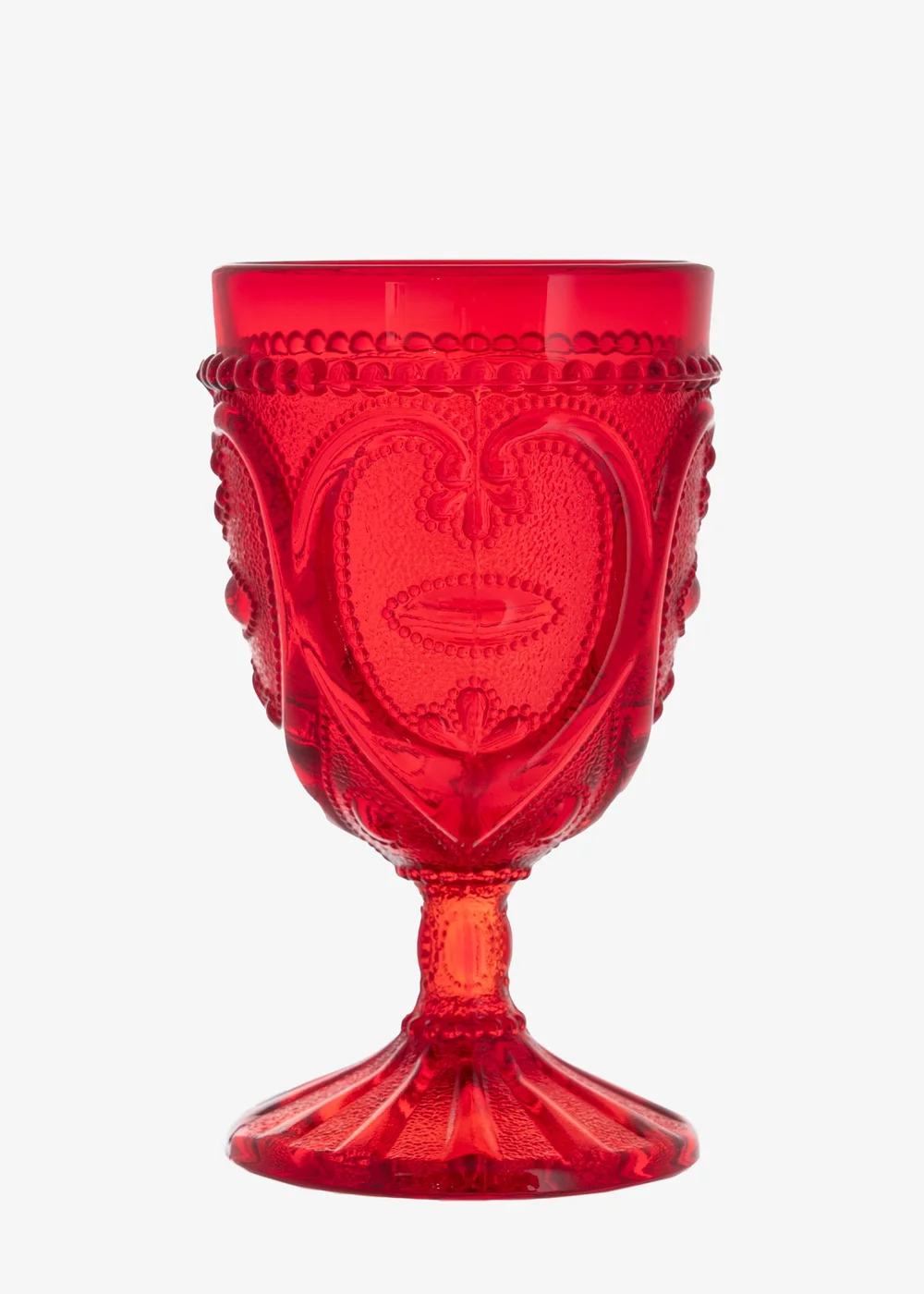 Antique Ruby Red Stained Glass Etched Personal Name Souvenir Drinking Cup |  EstateSales.org, image size:1000x1400
