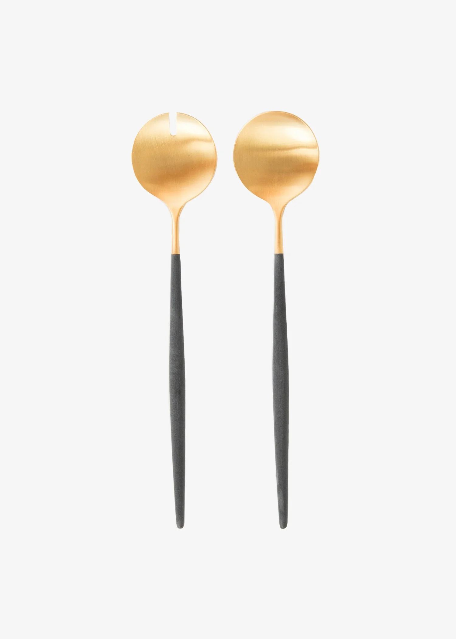 GOA | BRUSHED GOLD & BLACK - SALAD SERVERS