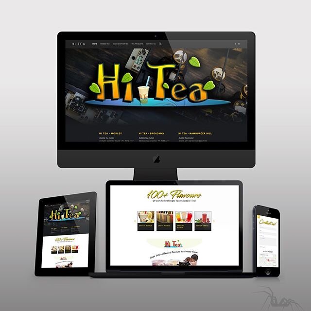 Website for Hi-Tea bubble tea outlets Perth, Western Australia