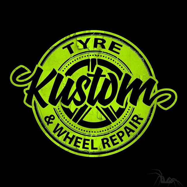 Logo Design for Kustom Tyre &amp; Wheel Repair 💥