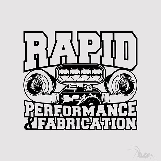 Logo Design for RAPID Performance &amp; Frabrication 👍🏼 #spidersilhouetteseries