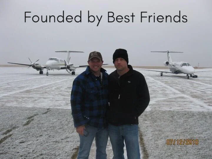 Eleet founders Dan and Mark together in an archival photograph