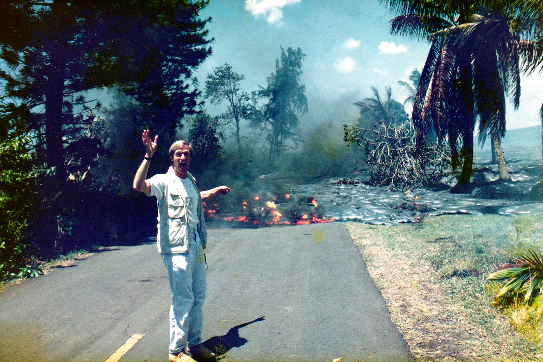 Lava flow at Kalapana, Hawaii, 1990