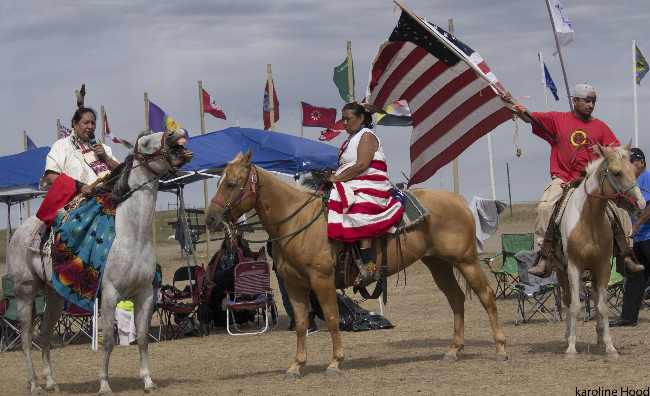 At Standing Rock Camp. The message that I kept hearing was to peacefully protest.