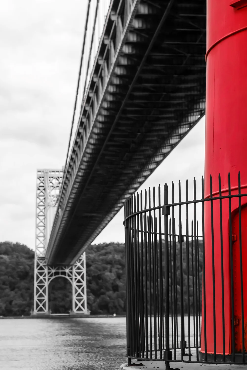 Red Lighthouse under George Washington Bridge NYC Side