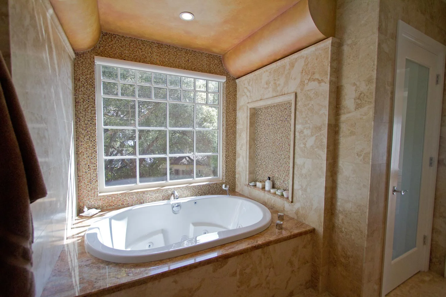 Polished Marble Master Bath