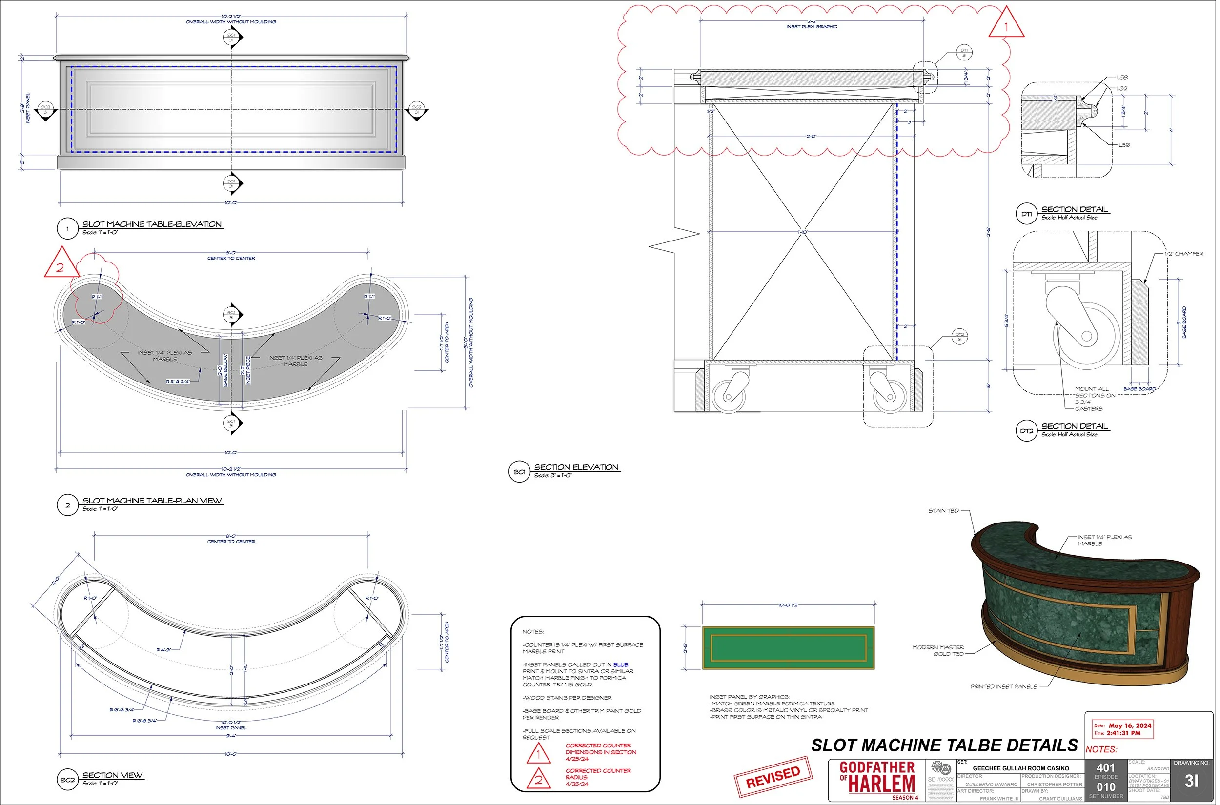SLOT MACHINE TABLE DETAIL