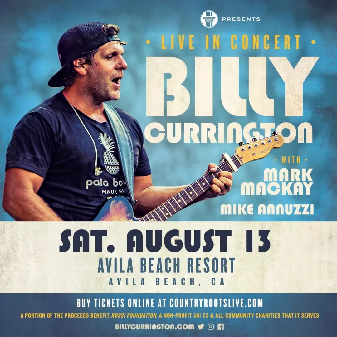 JUST ANNOUNCED: @mikeannuzzi will join @bccoconutman  with @markmackay on August 13 at Avila Beach Resort!

🎟️ https://tixr.com/pr/MA/36524

#linkinbio
@countryrootslive #mikeatthemic #centralcoast #californiacountry