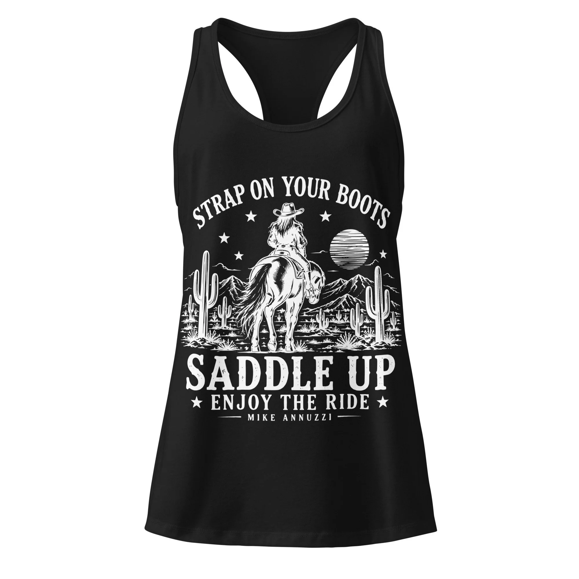 Saddle Up - Women’s Fitted Racerback Tank Top