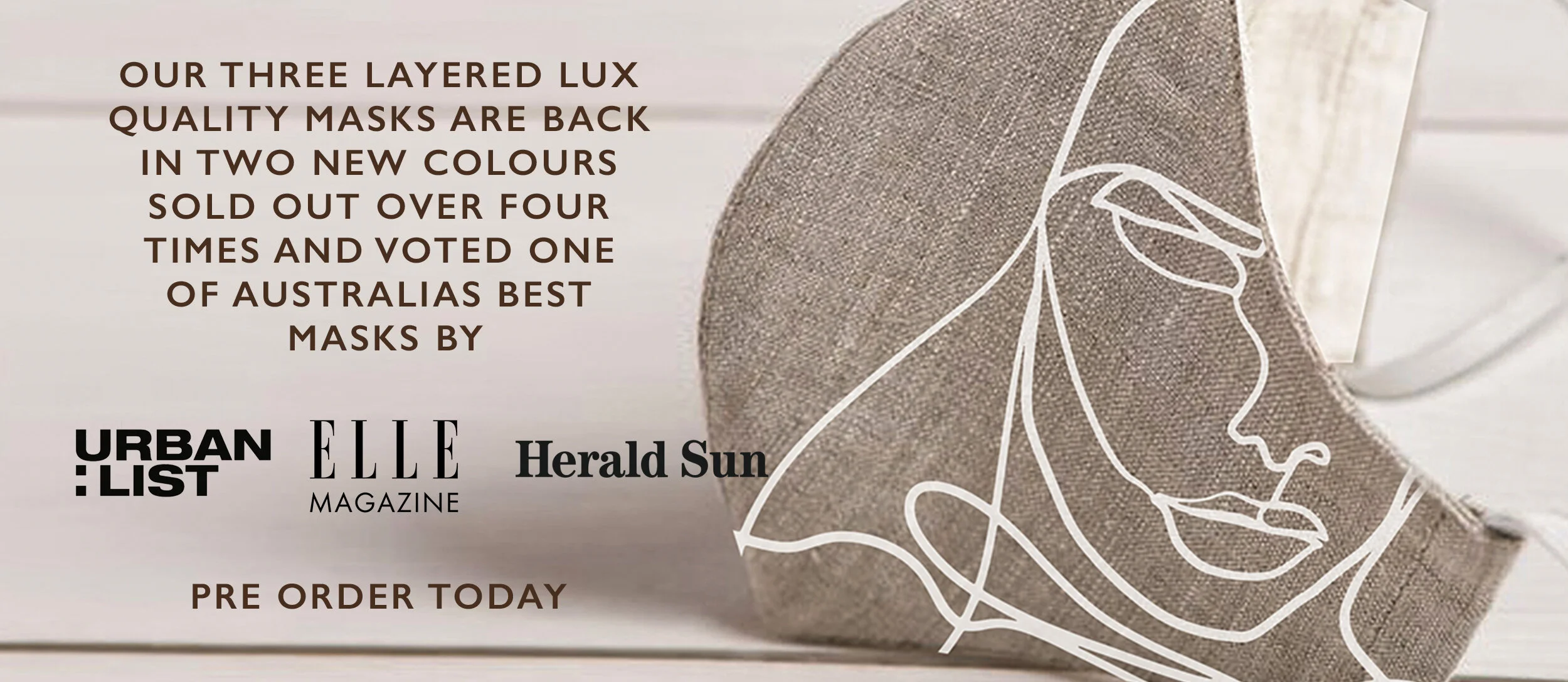 Three layered luxury linen masks 