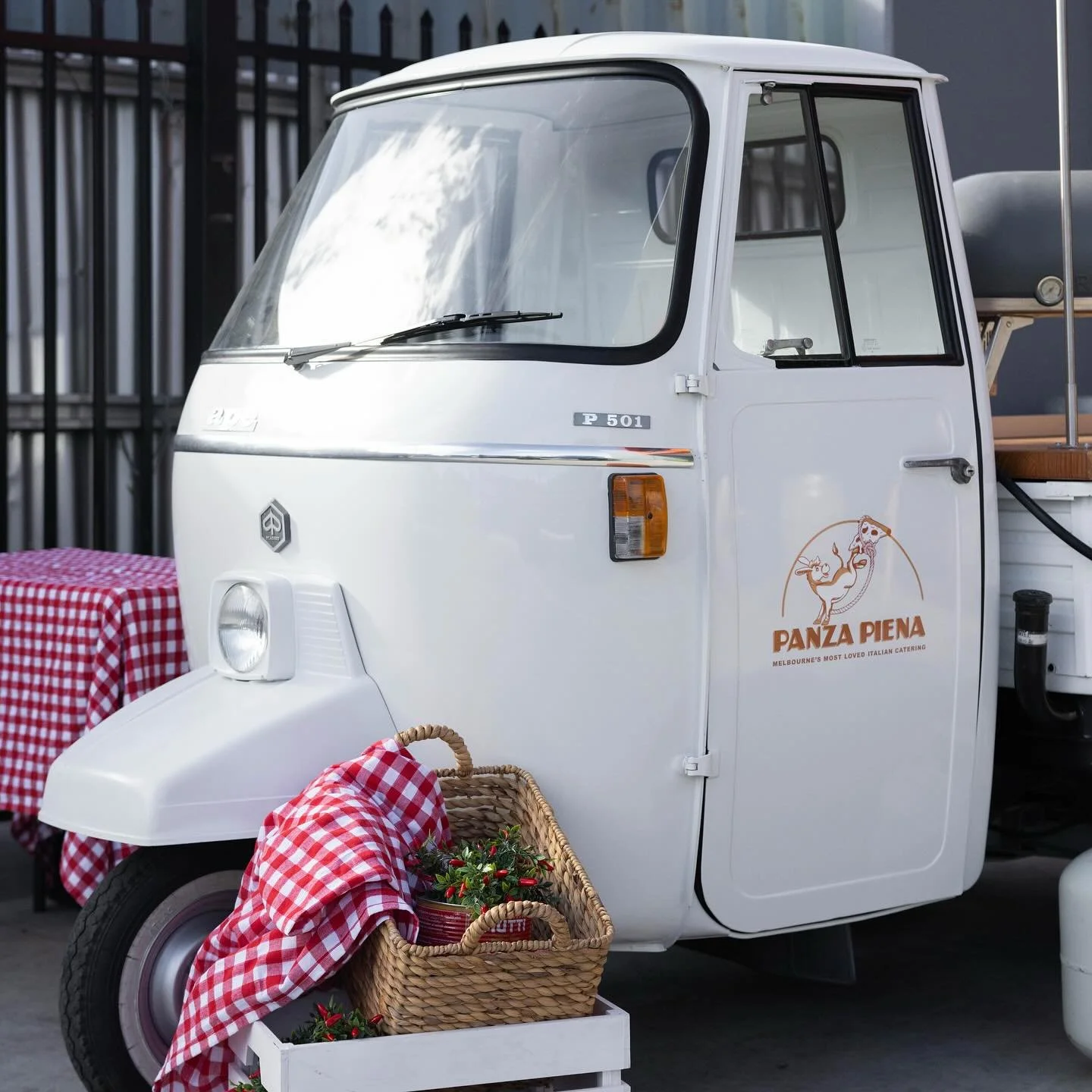Panz Ape buzzing around Melbourne at your next event making some delicious pizzas hire our truck set up and you will get this little gem oh and Bert comes along for a laugh 🍕 #catering  #melbournecatering #pizza #pizzaparty. This gorgeous set up by 