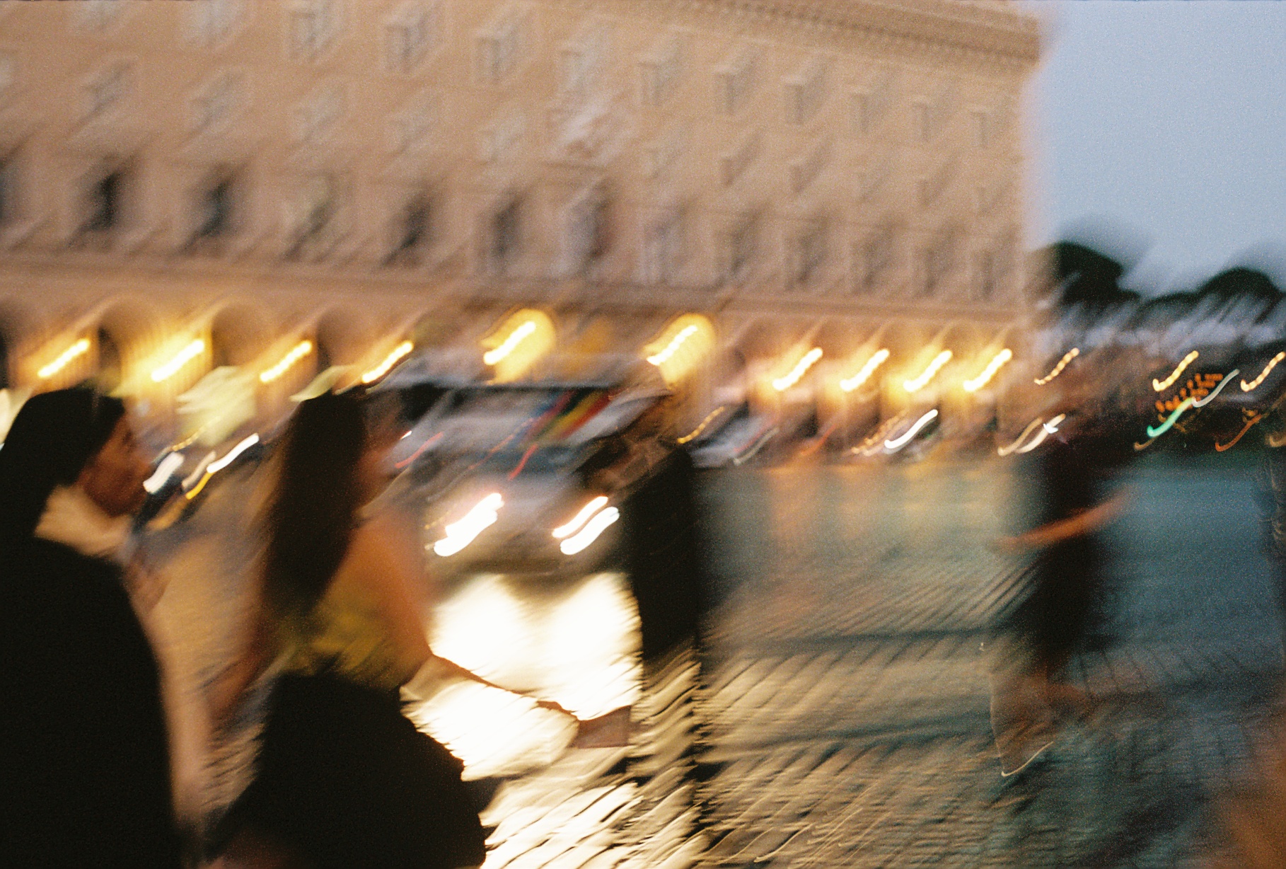 Crossing the Piazza Venezia.