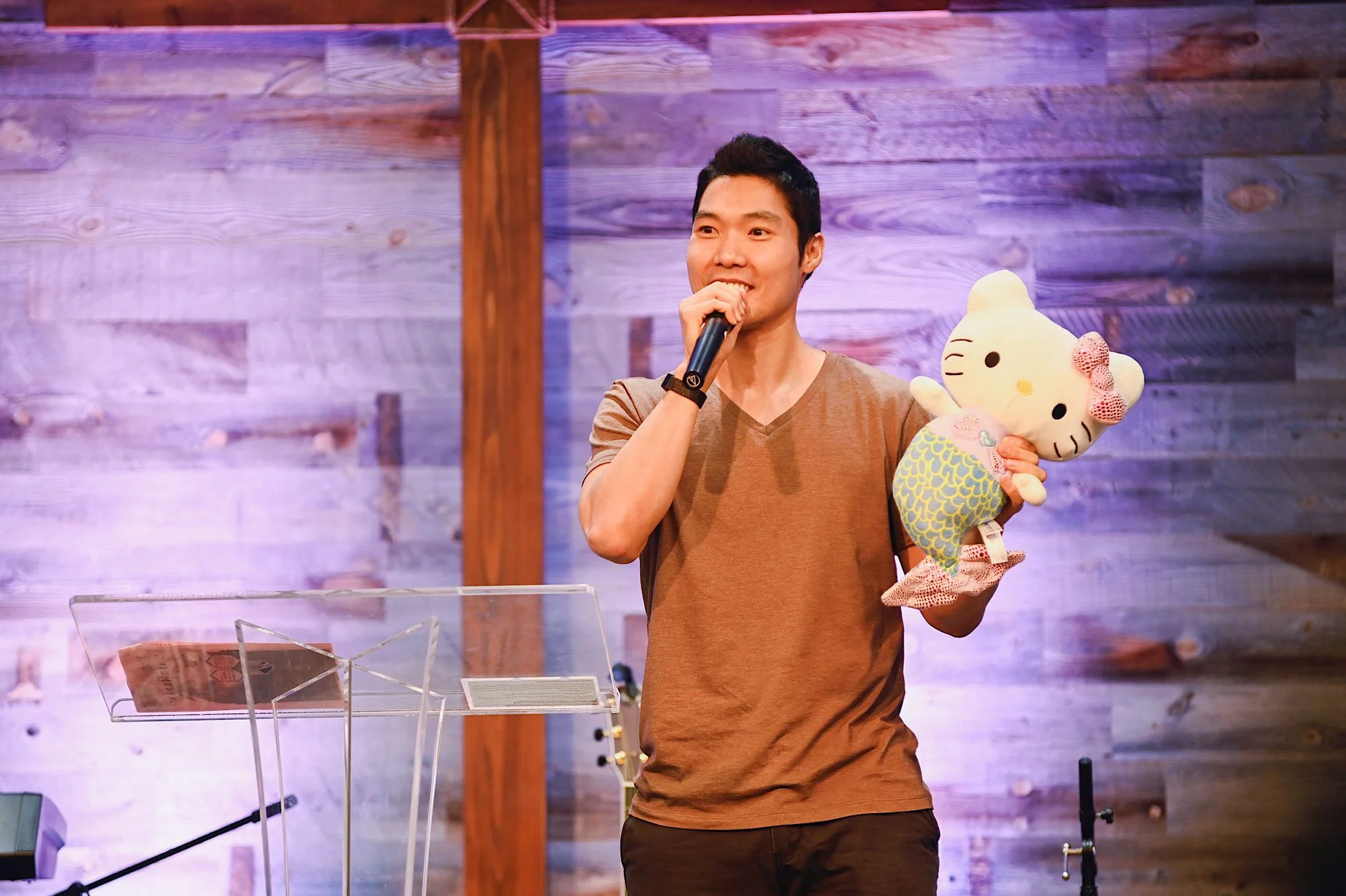 Today’s presider, Brandon, gave out a Hello Kitty as today’s ice breaker.