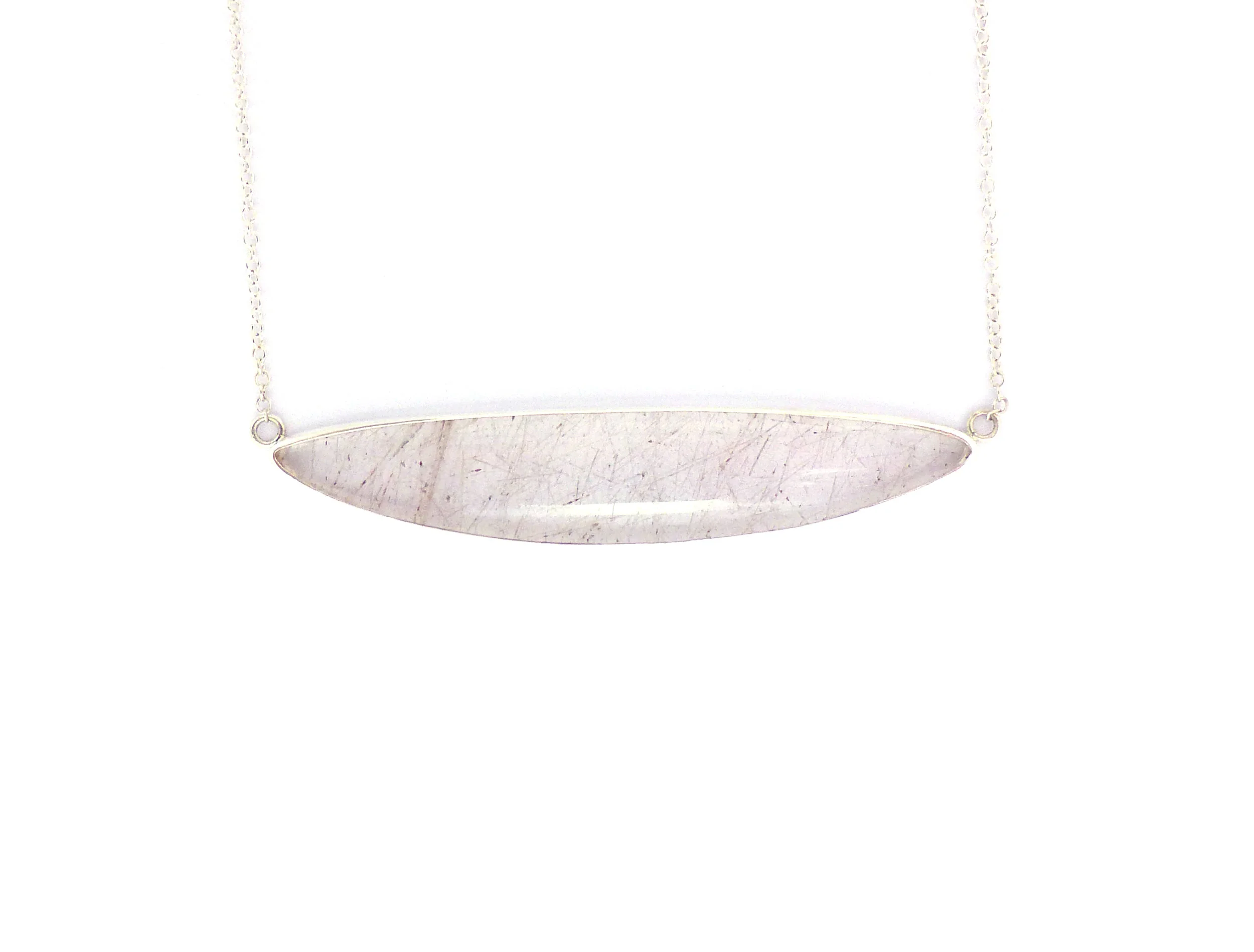 Rutilated Quartz Beam Necklace