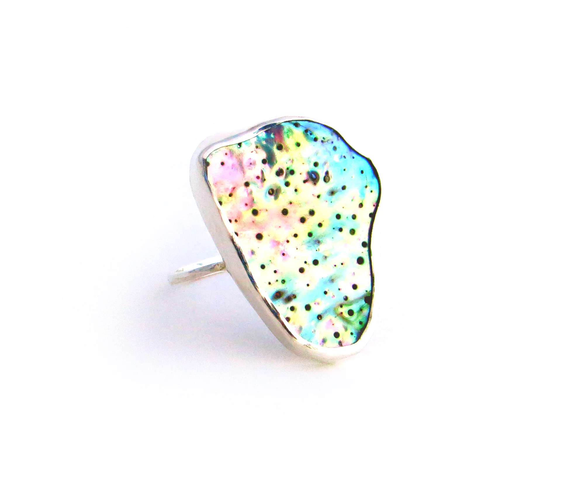 California Abalone and Sterling Silver Ring