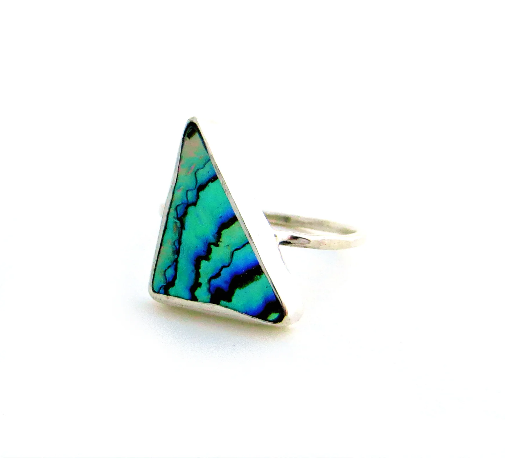 Triangle Abalone Ring