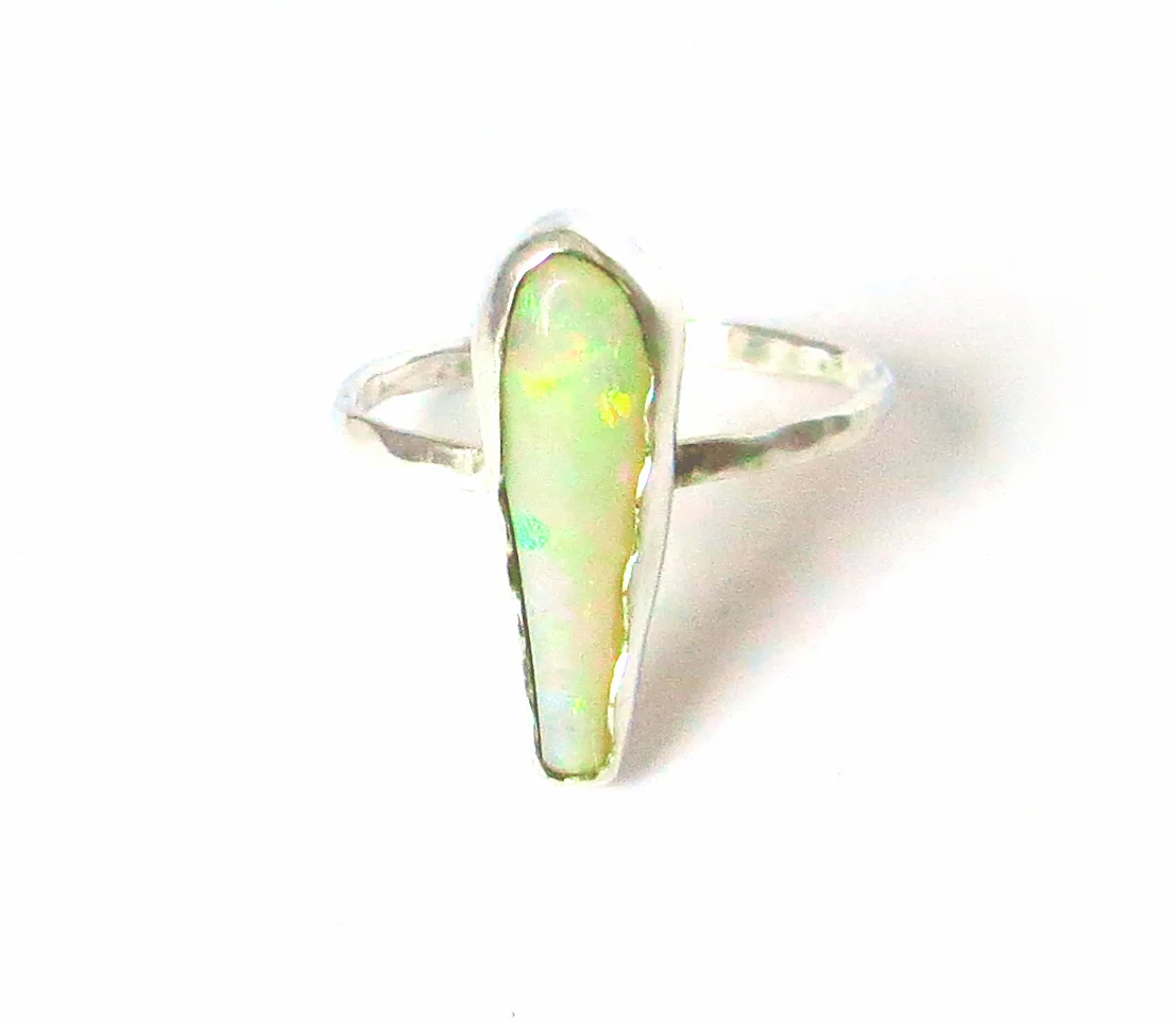 Opal and Silver Ring