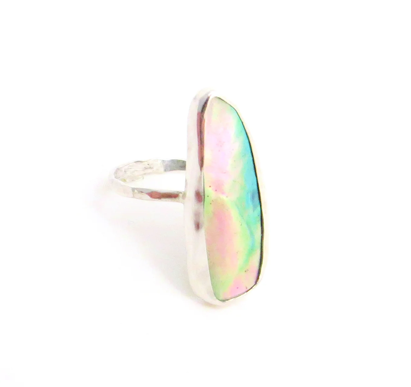 Abalone and Silver Ring