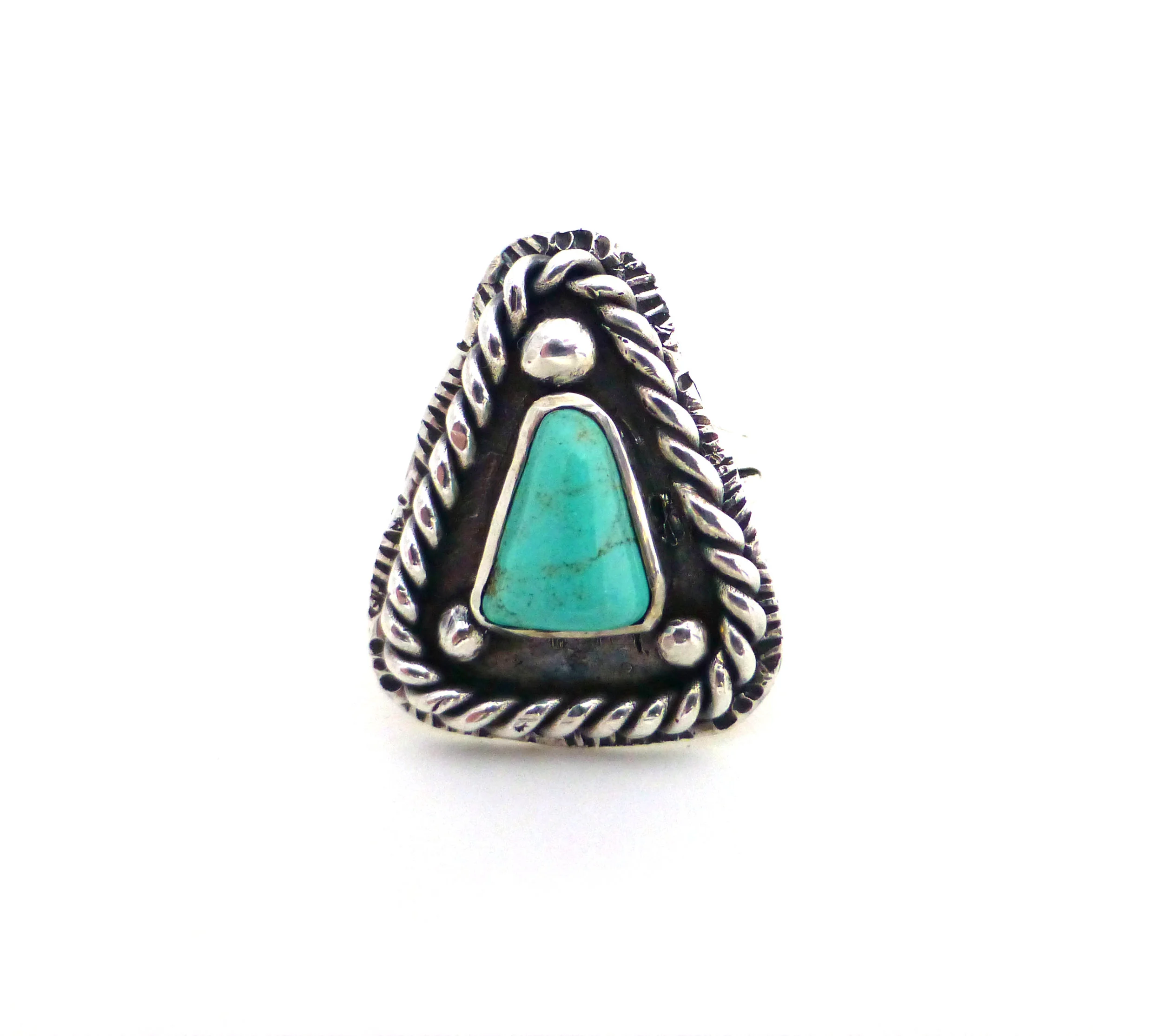 Sterling Silver and Bisbee Blure Turquoise Ring