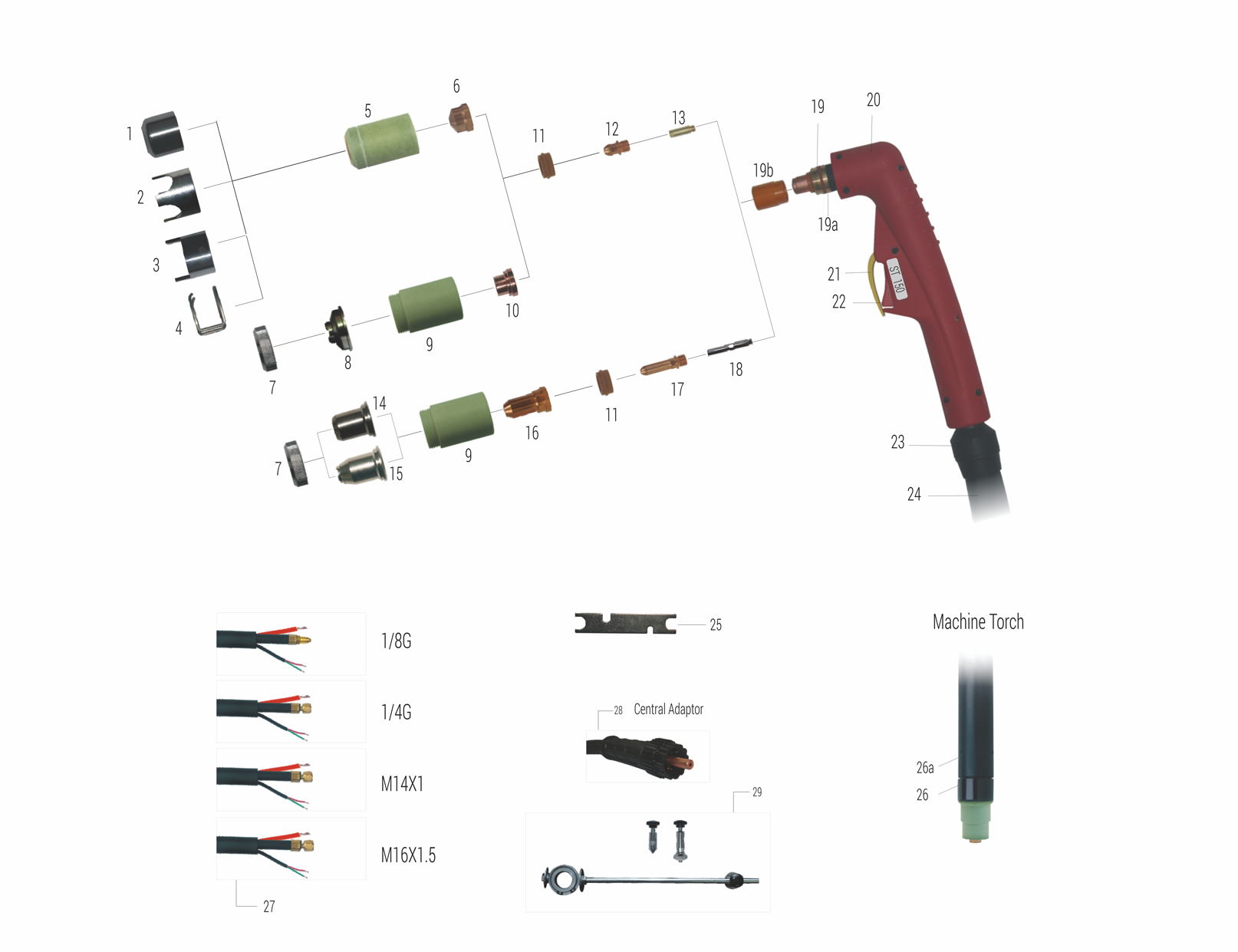 ST150 PLASMA CUTTING TORCH