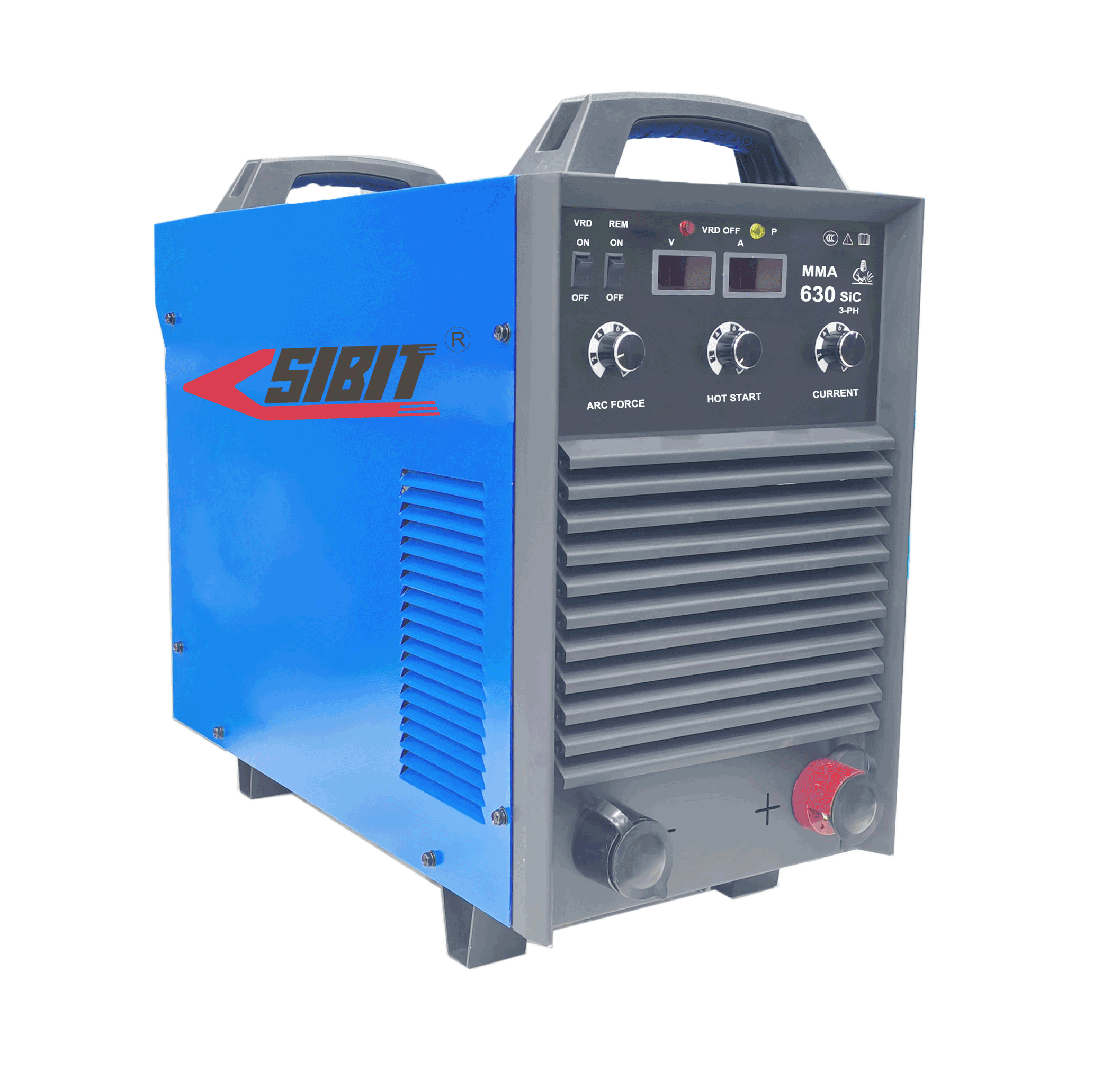 Blue Sibit welding machine with control panel and cooling vents