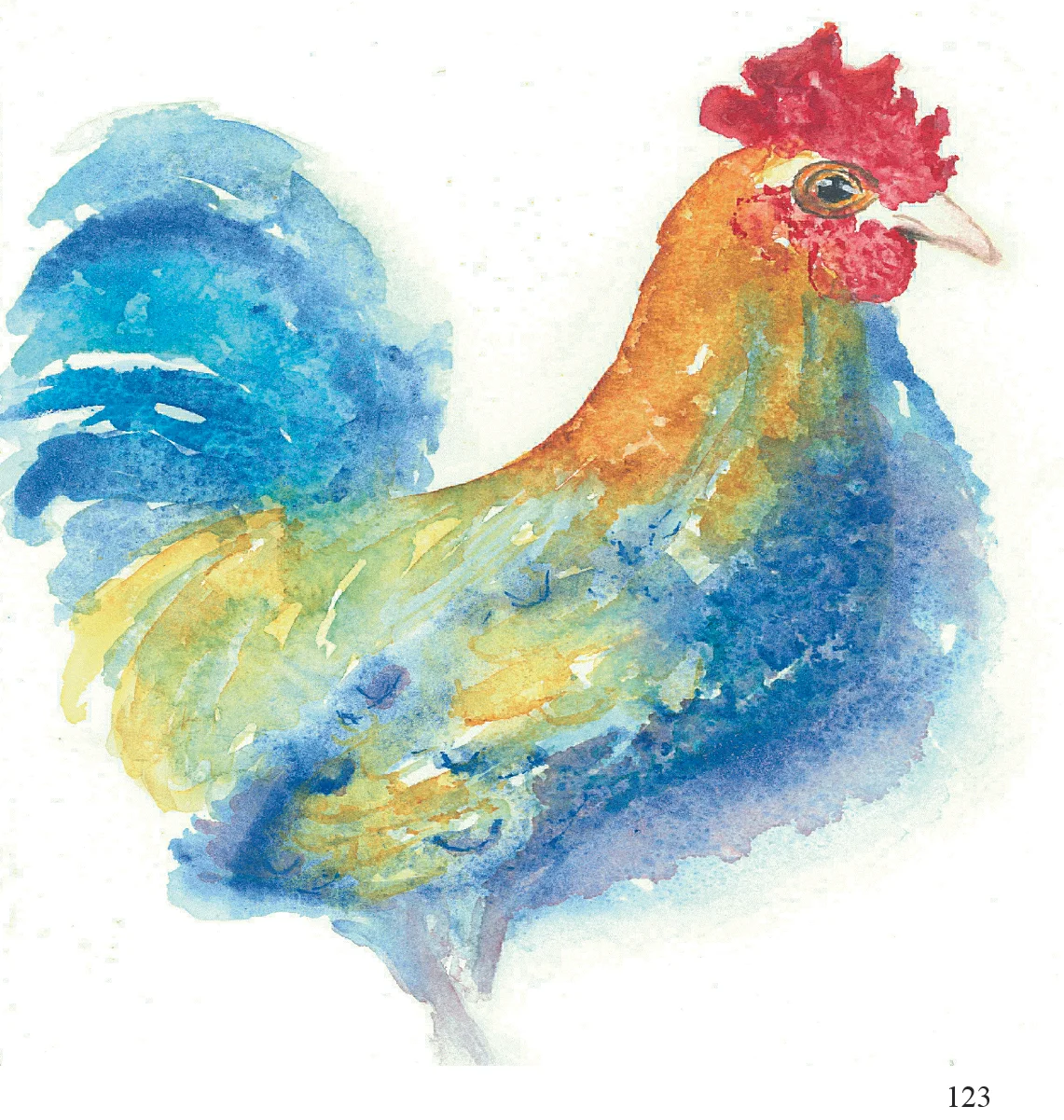 123 just strutting Gill Thomas 6x6 Arty Cards.jpg