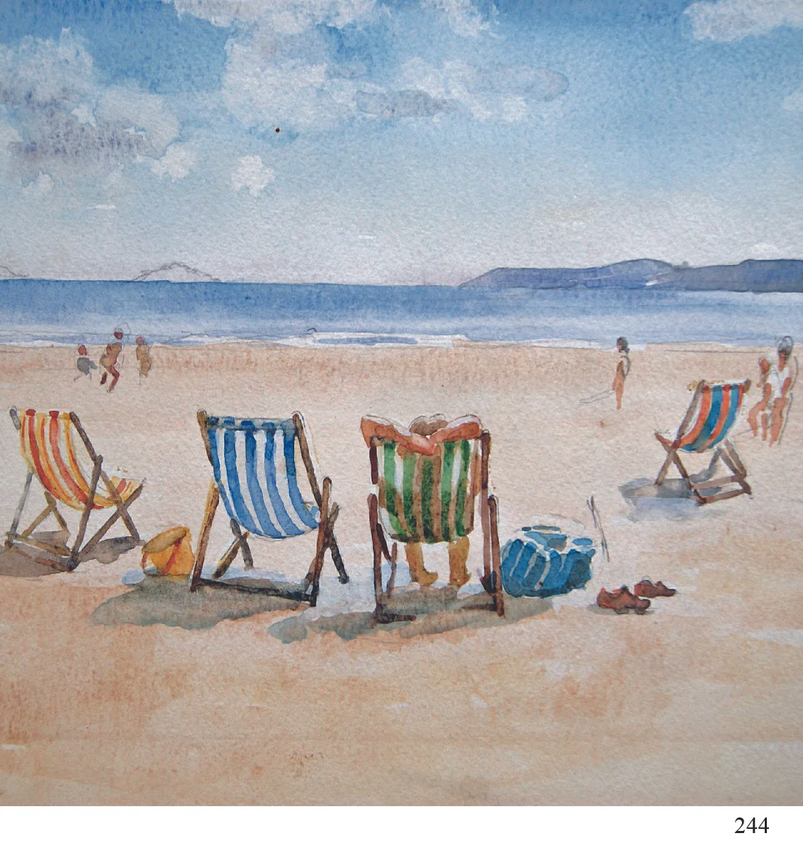 244 deckchairs Rhoda Kelleway arty cards 6x6.jpg